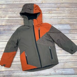 SWISS ALPS Kids Winter Ski Color block Jacket Detachable Hood size 8